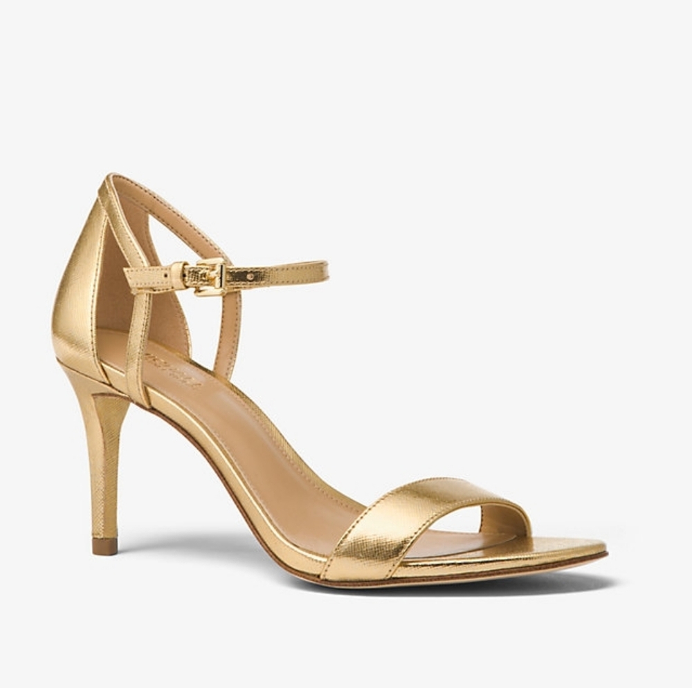 Michael Kors Simone Metallic Gold Heels